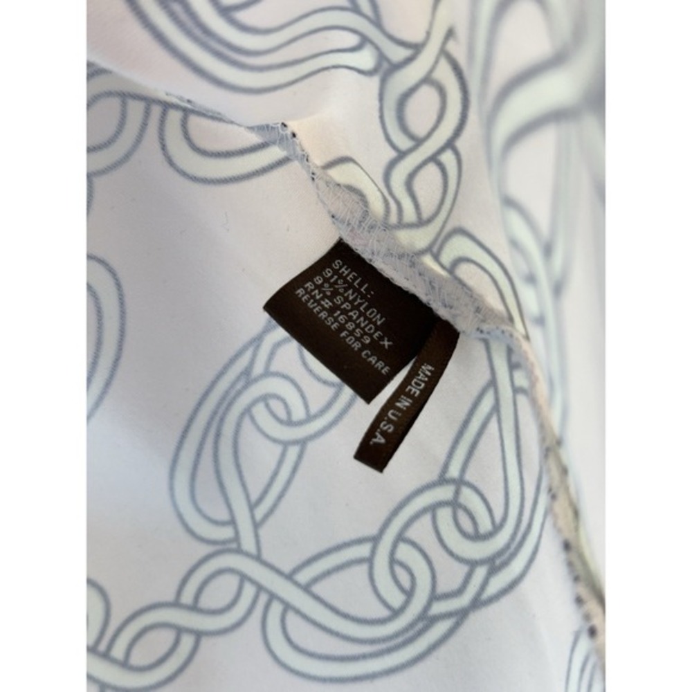 J. McLaughlin Catalina‎ Cloth Celtic Knot 3/4 Sleeve Top Shirt Blouse Large EUC - Picture 4 of 5